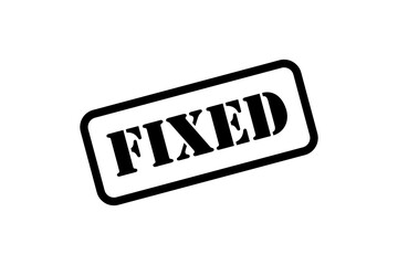 Fixed black stamp vector isolated