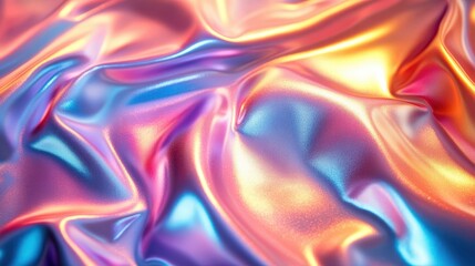 Naklejka premium Vibrant Satin Fabric with Iridescent Colors