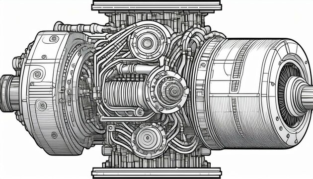 Motor Ausmalbilder Zeichnung