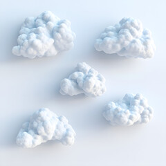 Fototapeta premium white clouds on blue background