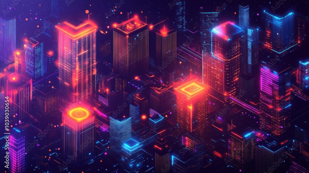 Aufkleber ai driven smart city governance depicted an abstract design where artificial intelligence analyzes c