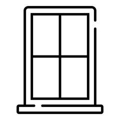 Window black line icon