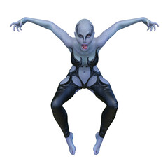 女性エイリアン　3DCGレンダリング