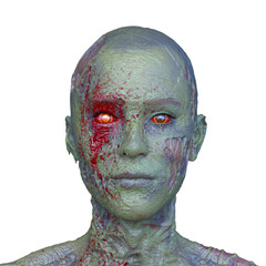 男性ゾンビ　3DCGレンダリング