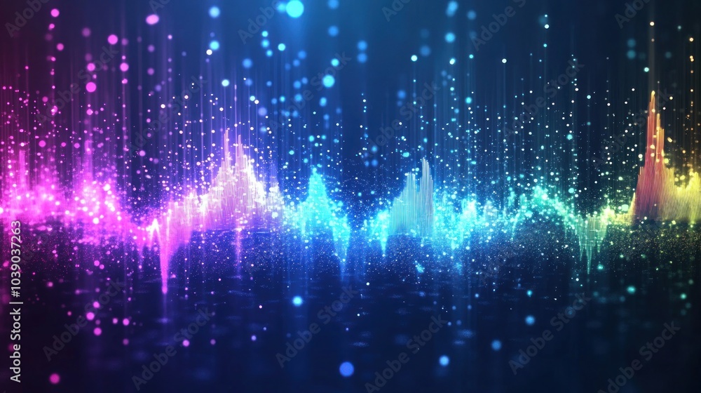 Poster abstract colorful light patterns