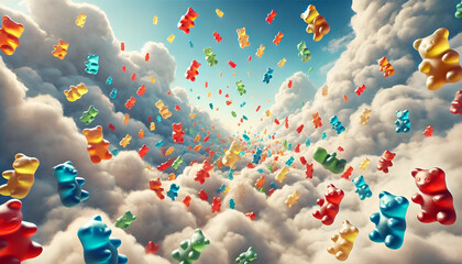 gummy bears in the sky