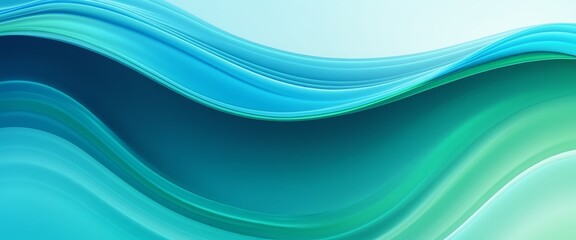 Fototapeta premium Abstract water wellness banner with flowing waves