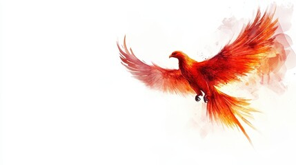 Fototapeta premium Majestic Firebird: Soaring Through the Heavens