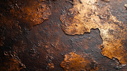 A macro shot of burnished metal surface