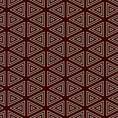 Contemporary grid pattern. Triangles motif. Repeated geometrical figures, lines ornament. Modern abstract background. Seamless surface design. Simple structure wallpaper. Digital paper, textile print.