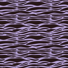 Obraz premium Small Black Tiger Pattern with Violet Background