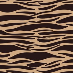 Black Tiger Pattern with Beige Background