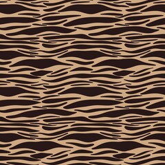 Small Black Tiger Pattern with Beige Background