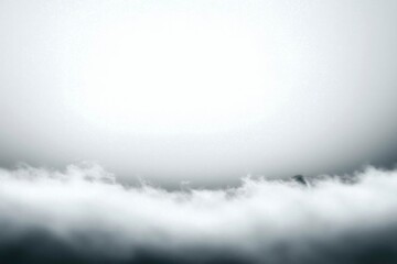 Fototapeta premium A Close-Up View of a White, Fluffy Cloud Layer Covering the Horizon