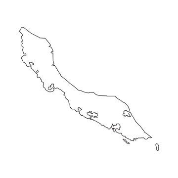 Curacao Map Illustration Icon