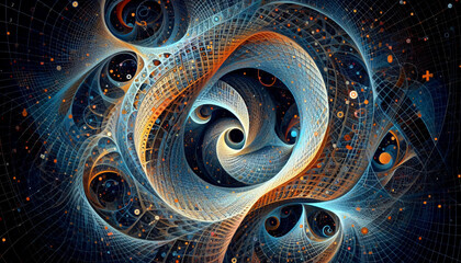 Grafische Darstellung der abc Vermutung der Mathematik. Malen mit Zahlen.