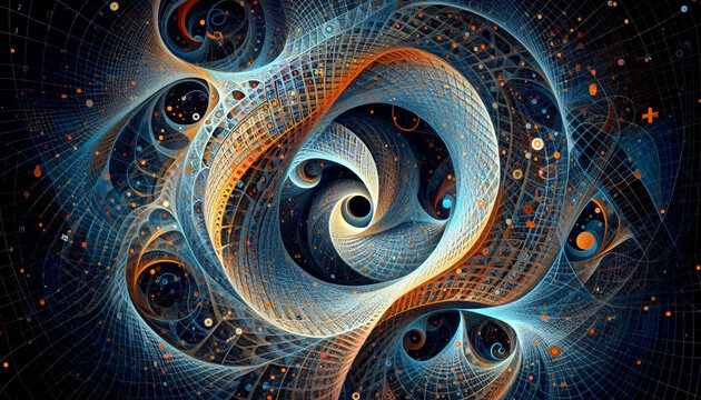 Grafische Darstellung der abc Vermutung der Mathematik. Malen mit Zahlen.