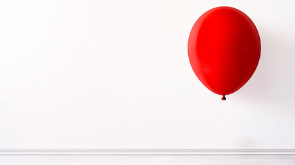 Red balloon mockup on white background for branding and artwork placement