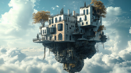 amazing building 3D surrealism background