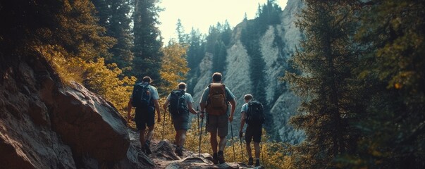 hiking in the mountains
