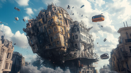 amazing building 3D surrealism background
