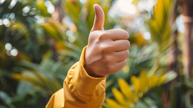 A person giving a thumbs-up to a popular social media post