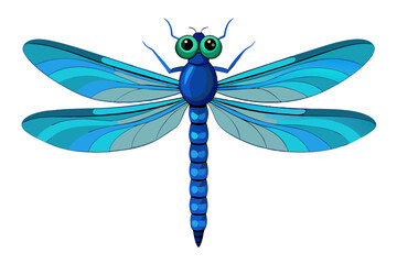  Dragonfly Anax imperator vector art illustration
