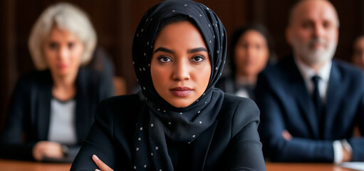 Business woman wearing a hijab