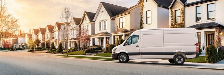 van on the street