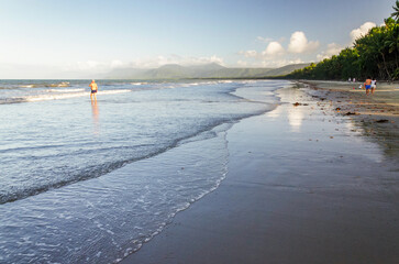 
Majestic tropical golden sandy Four Mile Beach in Port Douglas, Queensland, Australia. It is one...