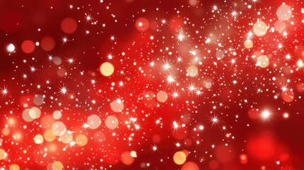 Sparkling Red Bokeh Background