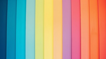 Obraz premium Vibrant colors in a rainbow gradient, creating a visually captivating abstract background.