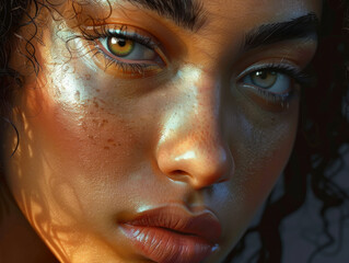 Close-up of a young person’s eyes