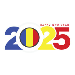 Romania Happy New Year 2025 Vector art