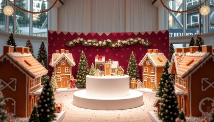 Fototapeta premium Gingerbread Village Display