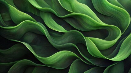Obraz premium Abstract organic green lines as wallpaper background illustration