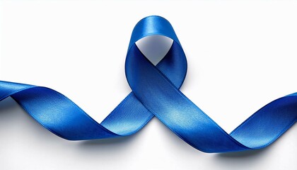 blue ribbon isolated on white