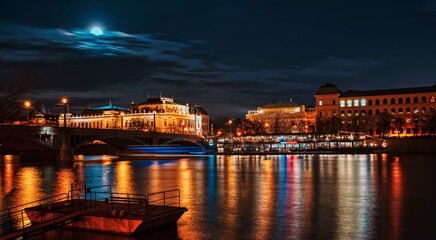 Obraz premium Prague city in night.