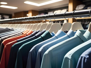 Fototapeta premium View on the clothing in the store