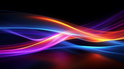 Vibrant Abstract Wave Background with Colorful Light Design