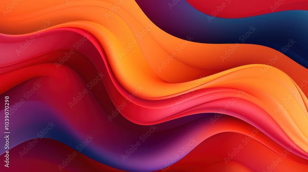 Poster abstract colorful background with wavy elements. abstract fluid shapes
