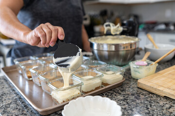 chef preparing a cake