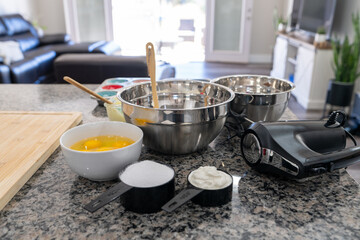 baking ingredients in kitchen