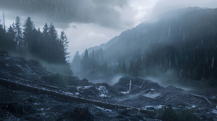 forest fires in the mountains