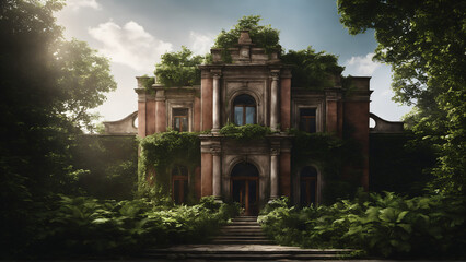 Abandon Overgrown Building With Lots of Foliage