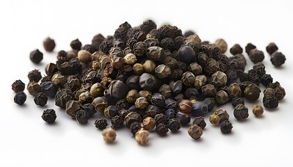 black pepper isolated on white