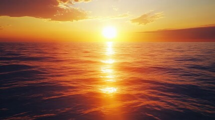 Fototapeta premium Golden Sunset over the Ocean