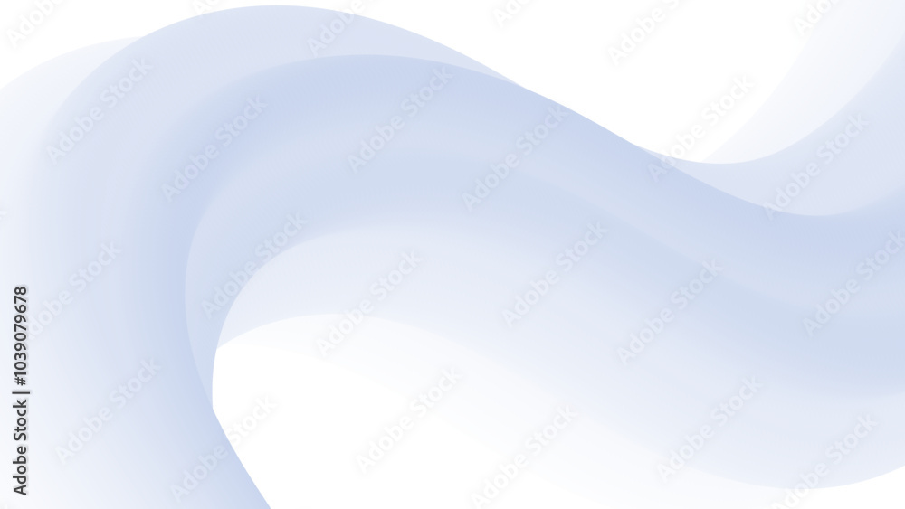 Wall mural abstract poster with gradient white wave. vector neumorphic duotone background with geometric shapes