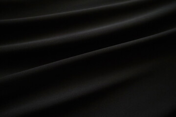 Black Fabric Texture, Abstract Background.