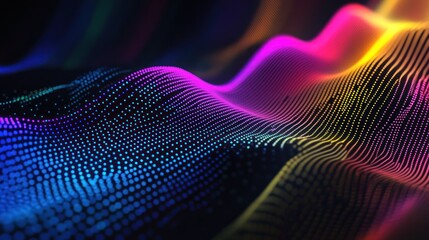 Abstract Colorful Digital Wave